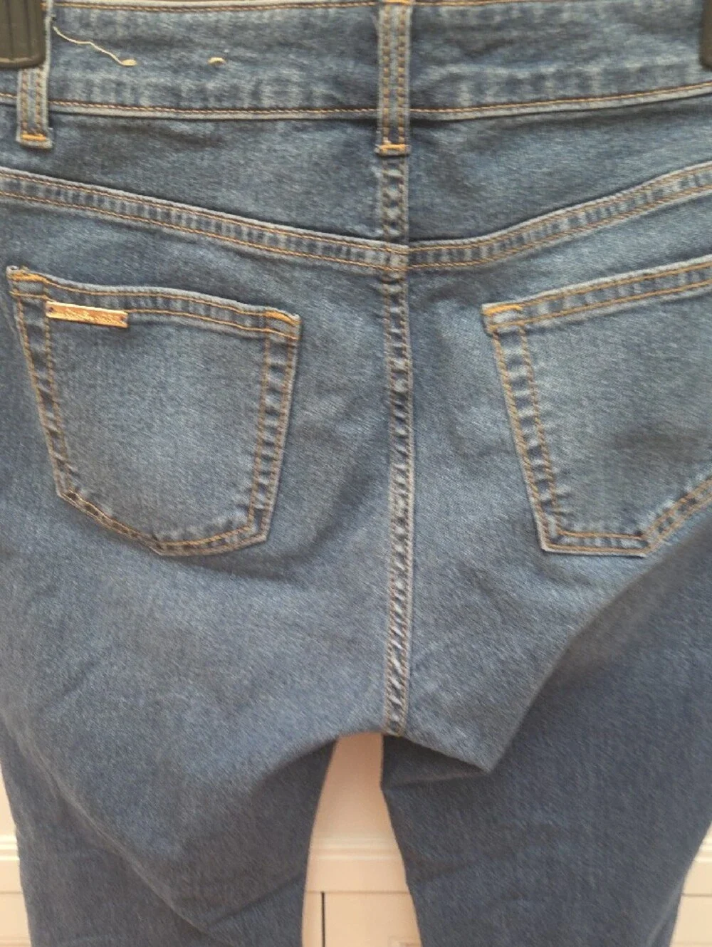 Michael Kors Women's Front Pocket Cropped Straight-Leg Jeans w/ Gold Buttons (4)